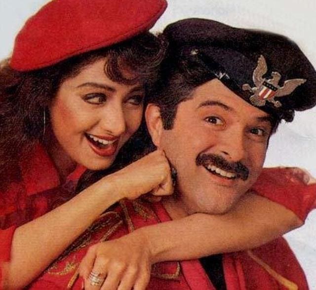 Anil Kapoor and Sridevi from a photo shoot for the film Roop Ki Rani Choron Ka Raja.
