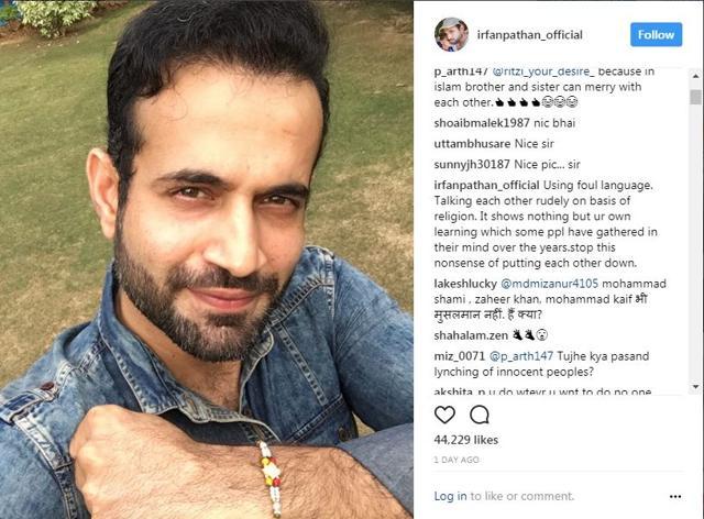 Irfan Pathan slammed haters who trolled him for wearing a rakhi.