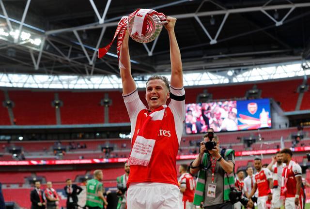Arsenal’s Rob Holding is a promising prospect in defence. (Reuters) Arsenal’s Rob Holding is a promising prospect in defence. (Reuters)