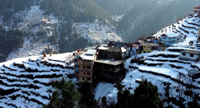 Dalhousie at Chamba district Himachal Pradesh on a winter morning. (HT File photo)