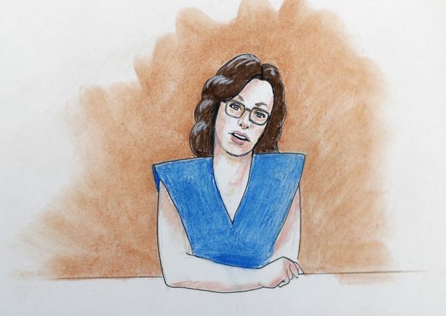 In this courtroom sketch, photographer Stephanie Simbeck, who took the photograph at the center of pop singer Taylor Swift's civil trail against a Denver radio host, testifies in a case in federal court Thursday, Aug. 10, 2017, in Denver. (AP) In this courtroom sketch, photographer Stephanie Simbeck, who took the photograph at the center of pop singer Taylor Swift's civil trail against a Denver radio host, testifies in a case in federal court Thursday, Aug. 10, 2017, in Denver. (AP)