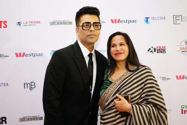 Karan Johar with Mitu Bhowmick Lange. Karan Johar with Mitu Bhowmick Lange.