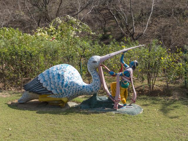 Krishna fighting the Garuda bird, one of his many adventures. (Shutterstock)