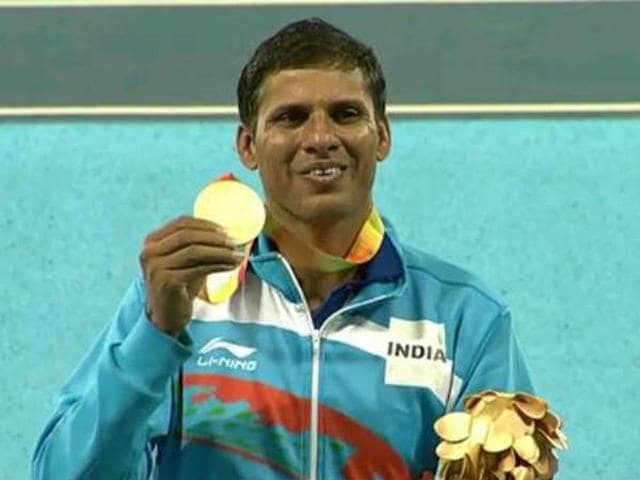 Devendra Jhajharia won his first gold in the javelin throw at the 2004 Paralympics in Athens. (AP )
