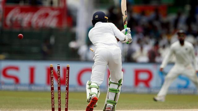 Sri Lanka's Upul Tharanga is bowled by India's Umesh Yadav in the second Test in Colombo on August 5. (REUTERS) Sri Lanka's Upul Tharanga is bowled by India's Umesh Yadav in the second Test in Colombo on August 5. (REUTERS)
