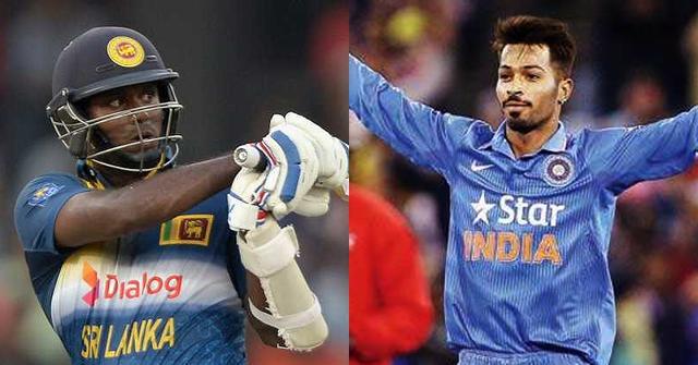 Both all-rounders Angelo Mathews (L) and Hardik Pandya will hold the key to their team’s chances. (HT Photo ) Both all-rounders Angelo Mathews (L) and Hardik Pandya will hold the key to their team’s chances. (HT Photo )