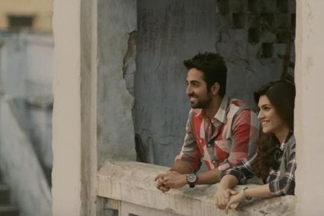 Kriti Sanon and Ayushmann Khurrana in a still from Bareilly Ki Barfi.