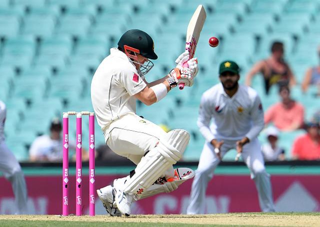 Australia's batsman David Warner ducks under a bouncer from Pakistan paceman Mohammad Amir during the first day of the third cricket Test match at the SCG in Sydney on January 3, 2017. (AFP/Getty Images) Australia's batsman David Warner ducks under a bouncer from Pakistan paceman Mohammad Amir during the first day of the third cricket Test match at the SCG in Sydney on January 3, 2017. (AFP/Getty Images)