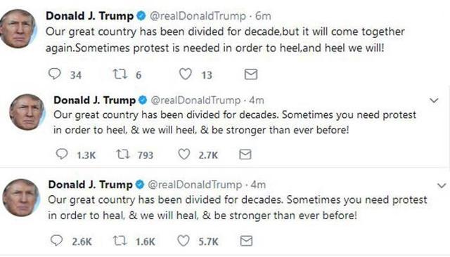 Trump heel deals typo