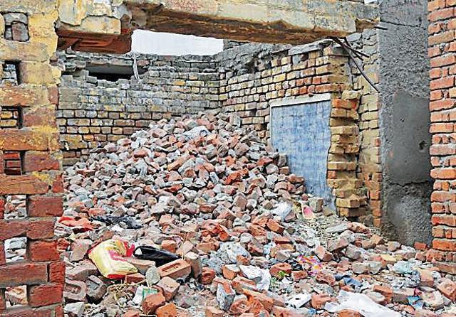 A damaged part of the school (Gurminder Singh/HT) A damaged part of the school (Gurminder Singh/HT)