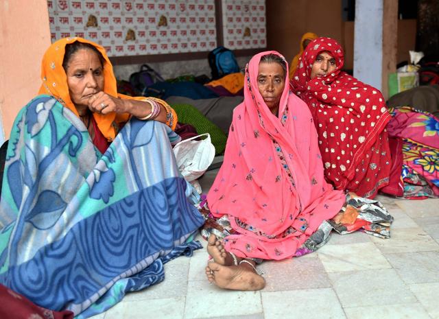 Survivor of the Utkal Express train derailment sit at a temple in Khatauli near Muzaffarnagar on Sunday. (PTI) Survivor of the Utkal Express train derailment sit at a temple in Khatauli near Muzaffarnagar on Sunday. (PTI)