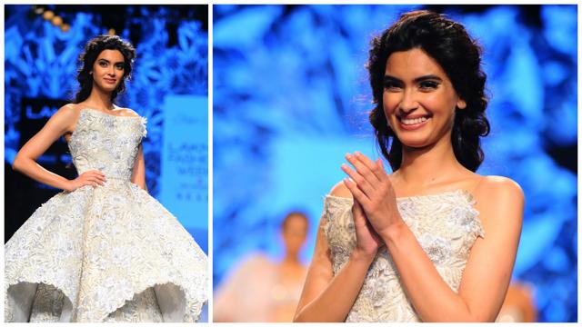 Daina Penty showcases a creation by designer Shriya Som.