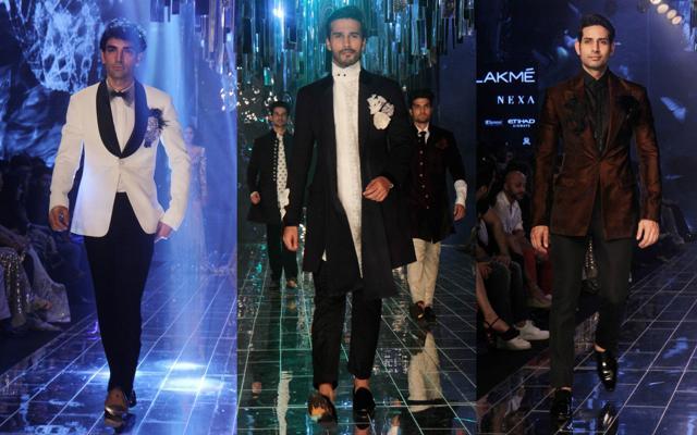 Manish Malhotra’s collection also focused on formalwear for men. (Pramod Thakur/ HT Photi) Manish Malhotra’s collection also focused on formalwear for men. (Pramod Thakur/ HT Photi)