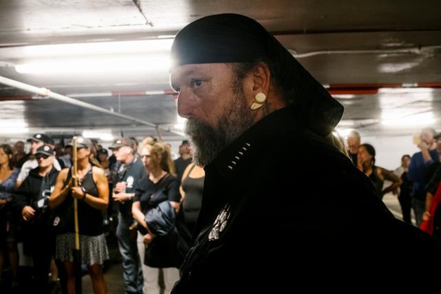 Patrick Beaudry, founder and leader of La Meute, whose members were marching to demand stronger border controls in Canada, waits in a parking garage in Quebec City due to the presence of counter-protesters outside on August 20, 2017. (Reuters) Patrick Beaudry, founder and leader of La Meute, whose members were marching to demand stronger border controls in Canada, waits in a parking garage in Quebec City due to the presence of counter-protesters outside on August 20, 2017. (Reuters)