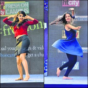 Freshers Aakanksha Panchal and Tanya Joshi who won the special titles. Freshers Aakanksha Panchal and Tanya Joshi who won the special titles.