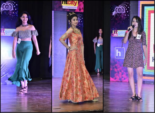 Freshers Sunakshi Grover, Priyanka Bhalla and Shivali Anand who were crowned the winners of the competition.