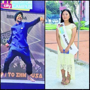 Freshers Angad Singh Sabharwal and Lhaki Samdup, the winners of HT City Fresh on Campus. Freshers Angad Singh Sabharwal and Lhaki Samdup, the winners of HT City Fresh on Campus.