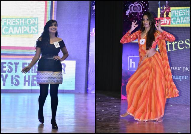 Freshers Shiksha Jural and Noyonika Sircar who were awarded special titles.