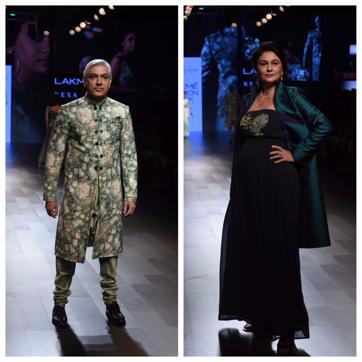 Narendra Kumar’s show featured models from all age groups. Narendra Kumar’s show featured models from all age groups.