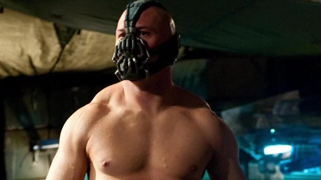 Tom Hardy as Bane in The Dark Knight Rises. Tom Hardy as Bane in The Dark Knight Rises.