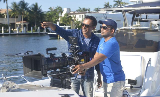 Raj (left) and DK (right) shooting for A Gentleman in Miami. Raj (left) and DK (right) shooting for A Gentleman in Miami.