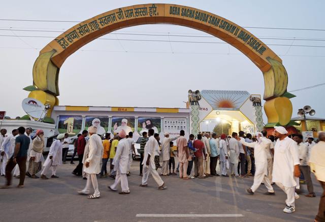 Followers of Dera Sacha Sauda chief Gurmeet Ram Rahim Singh gather at his 'ashram' in Sirsa on August 24, 2017, ahead of the verdict in the rape trial of Ram Rahim. (PTI) Followers of Dera Sacha Sauda chief Gurmeet Ram Rahim Singh gather at his 'ashram' in Sirsa on August 24, 2017, ahead of the verdict in the rape trial of Ram Rahim. (PTI)