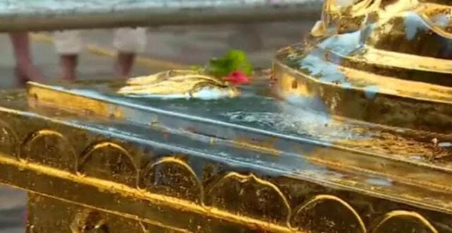 The base of the flag mast at Sabarimala temple. (HT File Photo) The base of the flag mast at Sabarimala temple. (HT File Photo)