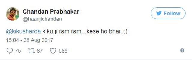 Co-star from the Kapil Sharma Show, Chandan’s tweet