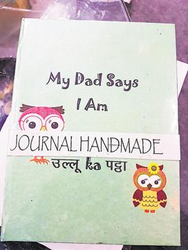 Notebooks like these with funky one-liners costing Rs 150 are selling like hot cakes; STALL 12-011. (Henna Rakheja/HT Photo) Notebooks like these with funky one-liners costing Rs 150 are selling like hot cakes; STALL 12-011. (Henna Rakheja/HT Photo)