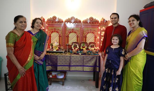In the Godbole family in Bavhdhan, Gauri is treated as Ganesha’s mother. (RAHUL RAUT/HT PHOTO) In the Godbole family in Bavhdhan, Gauri is treated as Ganesha’s mother. (RAHUL RAUT/HT PHOTO)