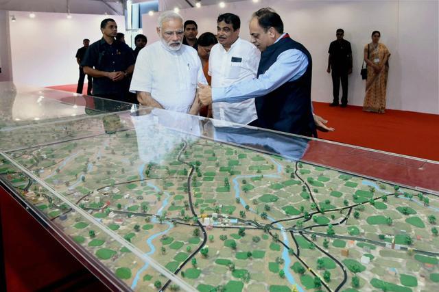 Prime Minister Narendra Modi with Union Road Transport and Highways minister Nitin Gadkari at the inauguration and foundation stone laying of various highway projects, in Udaipur on Tuesday. (PTI) Prime Minister Narendra Modi with Union Road Transport and Highways minister Nitin Gadkari at the inauguration and foundation stone laying of various highway projects, in Udaipur on Tuesday. (PTI)