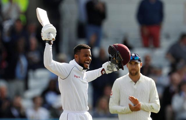 Shai Hope became the first batsman to score two hundreds in a Test match in Leeds. (Action Images via Reuters) Shai Hope became the first batsman to score two hundreds in a Test match in Leeds. (Action Images via Reuters)
