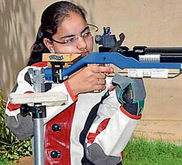 Guruansh Insan, a state-level rifle shooter, who refused to come out of the premises. (HT Photo) Guruansh Insan, a state-level rifle shooter, who refused to come out of the premises. (HT Photo)