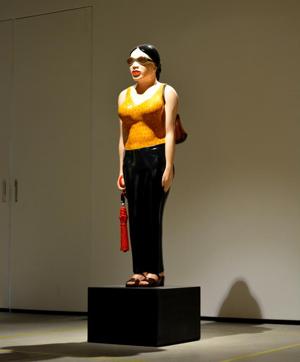 Girl with Umbrella, a 1981 fibreglass sculpture, was inspired by the people of Mumbai. (Nikhita Venugopal) Girl with Umbrella, a 1981 fibreglass sculpture, was inspired by the people of Mumbai. (Nikhita Venugopal)