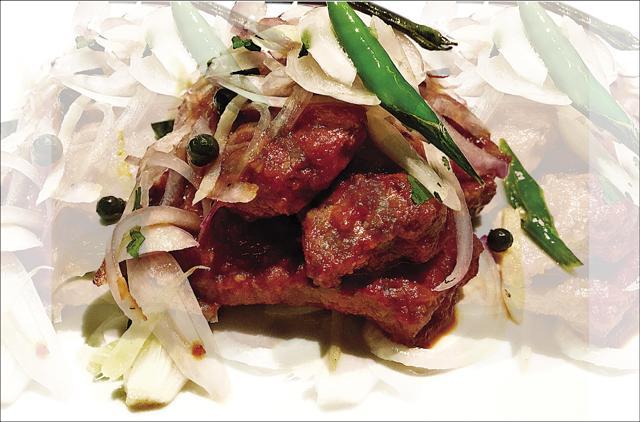 Venison chilli fry at the Taj-owned Quilon, one of the good authentic restaurants in London