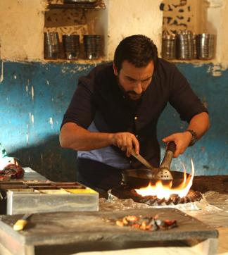 Saif on the sets of Chef. Saif on the sets of Chef.