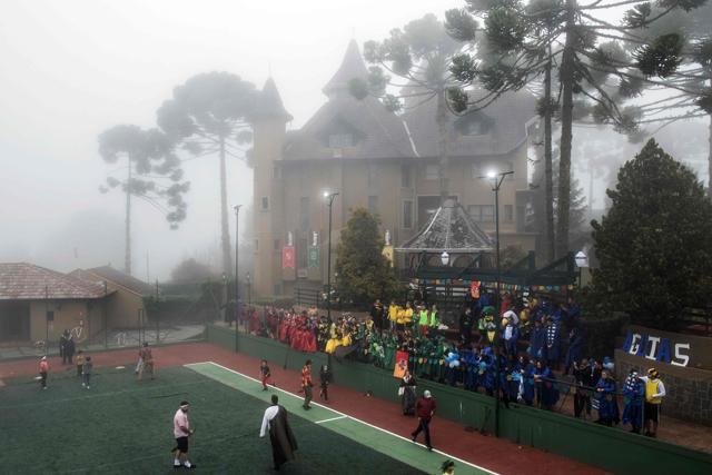 Students of the School of Magic and Witchcraft gather outside the castle in Campos do Jordao, some 180 km from Sao Paulo, Brazil. (AFP Photo) Students of the School of Magic and Witchcraft gather outside the castle in Campos do Jordao, some 180 km from Sao Paulo, Brazil. (AFP Photo)