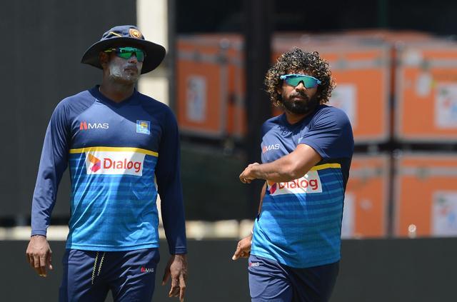 Lasith Malinga (R) and Angelo Mathews warm up during a practice session at the R.Peremadasa Stadium in Colombo on August 30, 2017. The fourth ODI cricket match between Sri Lanka and India takes place in Colombo on August 31. (AFP) Lasith Malinga (R) and Angelo Mathews warm up during a practice session at the R.Peremadasa Stadium in Colombo on August 30, 2017. The fourth ODI cricket match between Sri Lanka and India takes place in Colombo on August 31. (AFP)