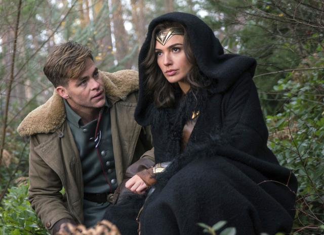 This image released by Warner Bros. Pictures shows Chris Pine, left, and Gal Gadot in a scene from, Wonder Woman. (AP) This image released by Warner Bros. Pictures shows Chris Pine, left, and Gal Gadot in a scene from, Wonder Woman. (AP)