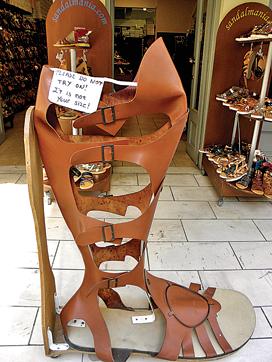 The Big Boot is a giant one, positioned in front of a shoe store in the Plaka neighbourhood (Vinod Advani)