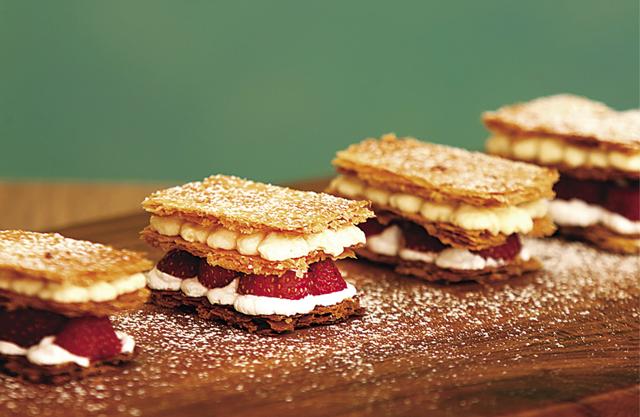 Strawberry millefeuille is a very indulgent dessert. (Amit Ashar) Strawberry millefeuille is a very indulgent dessert. (Amit Ashar)