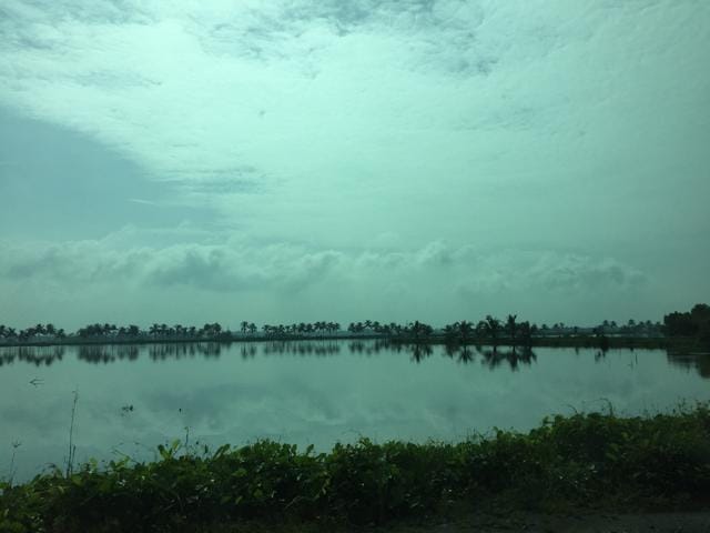 The view from the car, on our drive to Varkala. (Rohan Naahar/HT Photo)