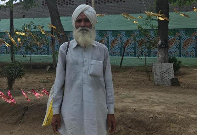 Mithu Singh Insan, a 72-year-old follower of Dera Sacha Sauda. (HT Photo) Mithu Singh Insan, a 72-year-old follower of Dera Sacha Sauda. (HT Photo)