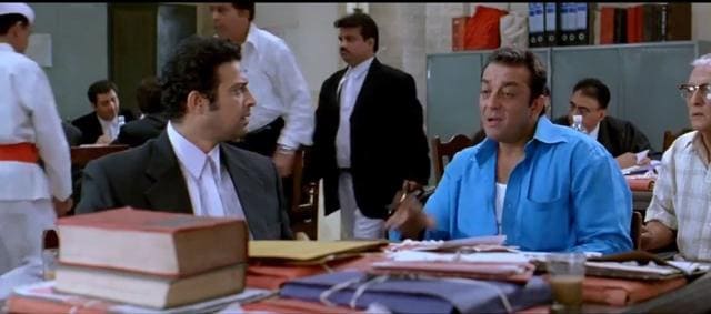 A few scenes involving lawyers were incorporated in this movie.