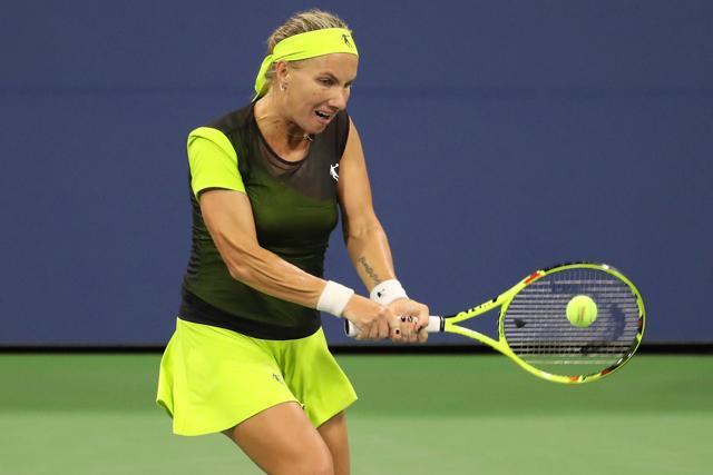 Svetlana Kuznetsova of Russia hits a backhand against Kurumi Nara of Japan. (USA Today Sports) Svetlana Kuznetsova of Russia hits a backhand against Kurumi Nara of Japan. (USA Today Sports)