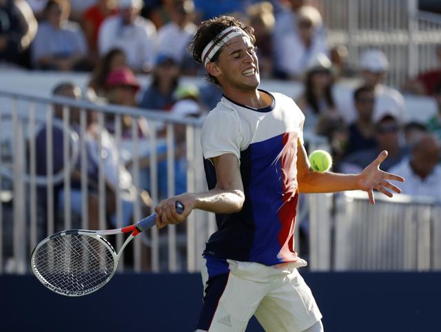 Dominic Thiem entered the third round of the US Open with a hard fought win over 19-year old teenager Taylor Fritz. (AP) Dominic Thiem entered the third round of the US Open with a hard fought win over 19-year old teenager Taylor Fritz. (AP)
