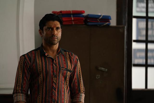 Farhan in a still from Lucknow Central. Farhan in a still from Lucknow Central.