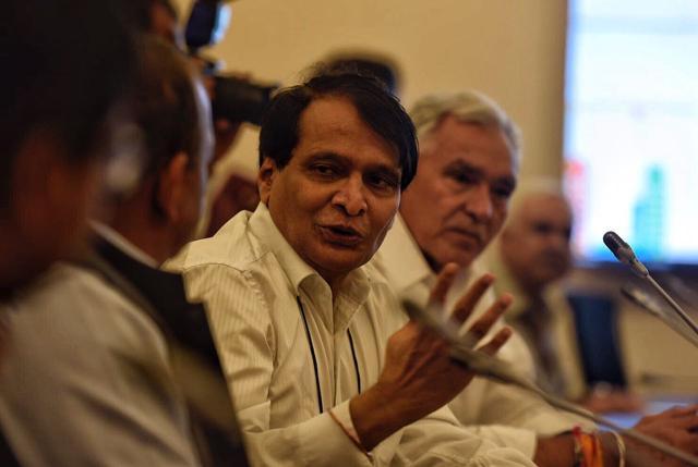 Commerce and Industry minister Suresh Prabhu meets with senior officers after taking charge of the Commerce ministry in New Delhi. (Raj K Raj / HT Photo) Commerce and Industry minister Suresh Prabhu meets with senior officers after taking charge of the Commerce ministry in New Delhi. (Raj K Raj / HT Photo)