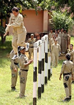 The Northeastern girls have shown the perfect level of fitness required for this commando training. (Manoj Verma/ HT Photo) The Northeastern girls have shown the perfect level of fitness required for this commando training. (Manoj Verma/ HT Photo)