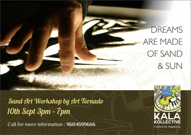Participants will learn the unique art of basic motifs – nature related in sand in an exclusive session with the artist with limited participants. (HT Photo) Participants will learn the unique art of basic motifs – nature related in sand in an exclusive session with the artist with limited participants. (HT Photo)